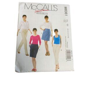 McCalls M6361 Palmer Pletsch 2011 Pant Skirt Sewing Pattern Size 8-16 uncut